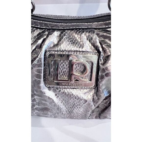 LINEAR SILVER METALLIC HOBO BAG new - Picture 3 of 12